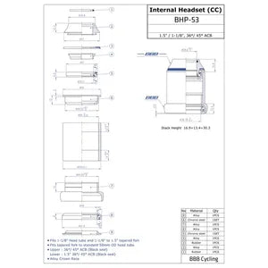 BBB Styrlager Semi-Integrated 1.1/8 till tapered